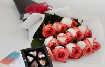 Ramo Glamour Bicolor con Bombones – Exóticas Flores®