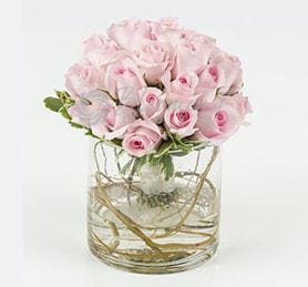Hermoso arreglo de 25 rosas atadas