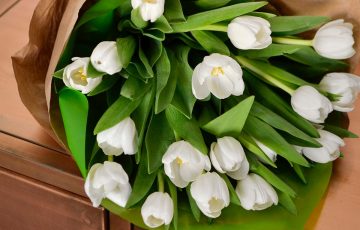Ramo Monocromático de tulipanes