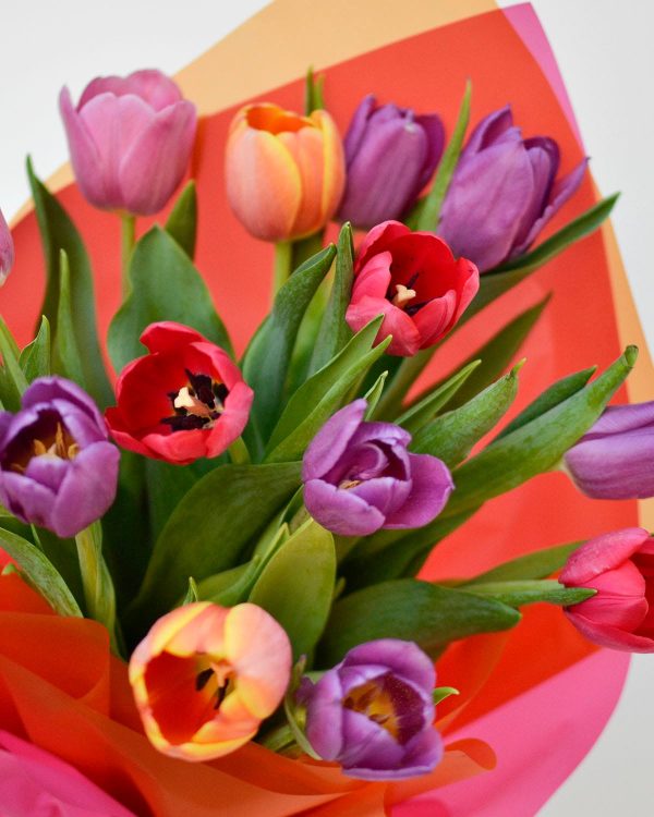 Ramo multicolor de tulipan