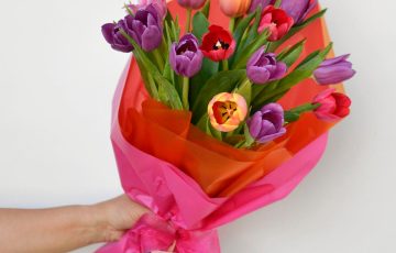 Ramo multicolor de tulipan