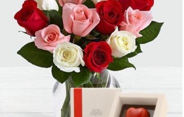 Regalo San Valentin Rosas y Bombones